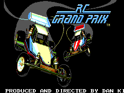 RC Grand Prix title screen for Sega Master System